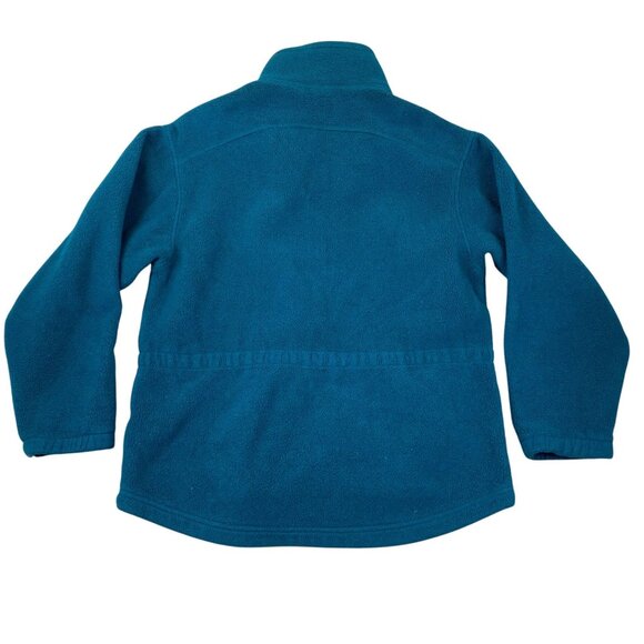 L.L. Bean Mens Fleece Jacket Large Teal Blue Full-Zip Mock Neck Outdoors Classic - Picture 2 of 10